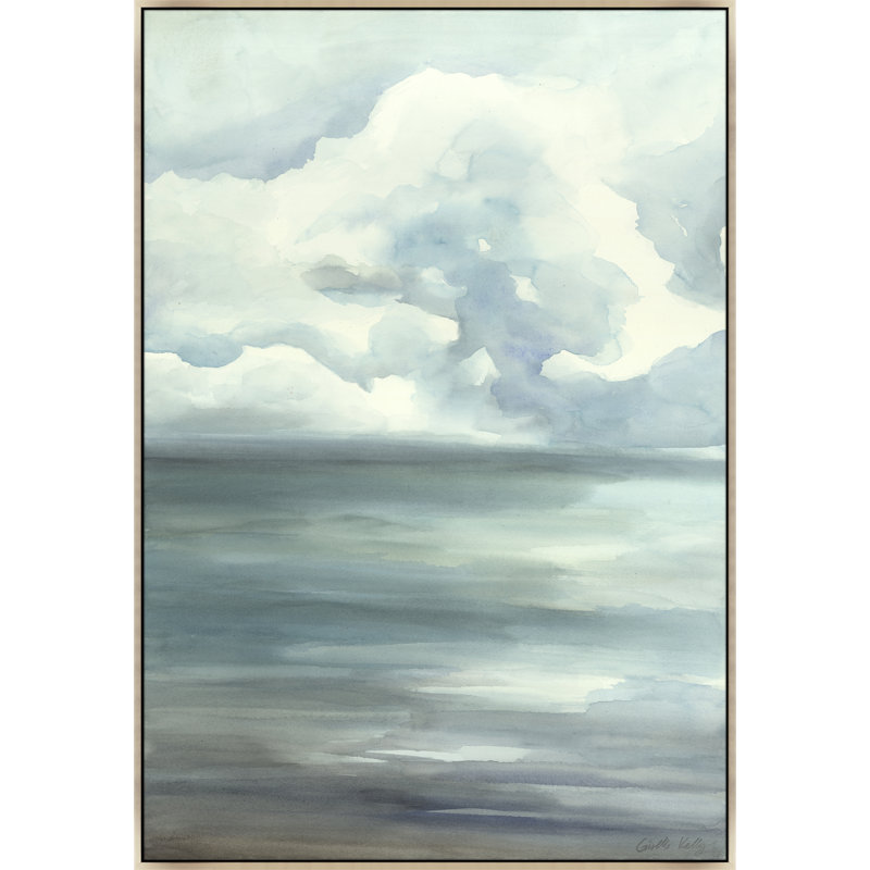 «Discovery I» par Giselle Kelly - peinture sur toile tendue, H 53,5 po x l 37,5 po x P 1,5 po, Image gel brossé