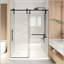 Porte de douche sans cadre 56-60 x 76 - verre 8 mm, cadre en acier inoxydable