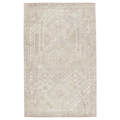 Tapis taupe clair tissé à la main Magers Southwestern