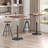 Bar Stools, Round Bar Chairs With Sturdy Metal Frame, Set Of 2 Industrial Bar Stools, Height Adjustable, Kitchen Breakfast Bar Stools, For Bar, Dining Room, Rustic Brown And Black Bahr0701