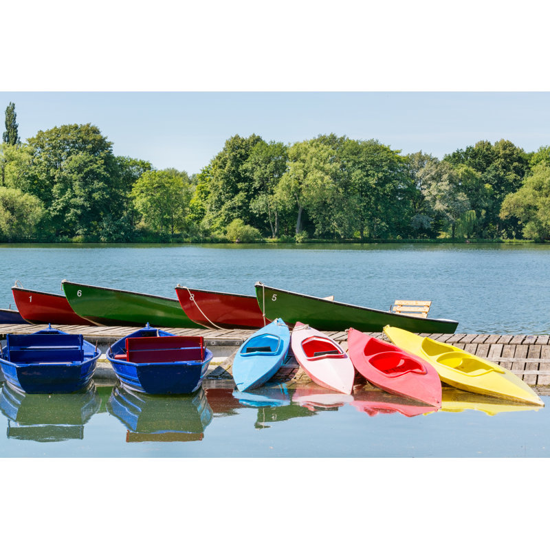Leia Many Boats In A Summer Day by Villy_yovcheva - Wrapped Canvas Print, 30cm H x 46cm W x 3.8cm D