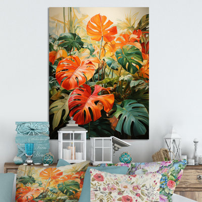 Orange Green Tropical Foliage I