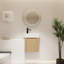 Meuble-lavabo mural avec lavabo en céramique et porte simple en MDF à fermeture en douceur-1034092919