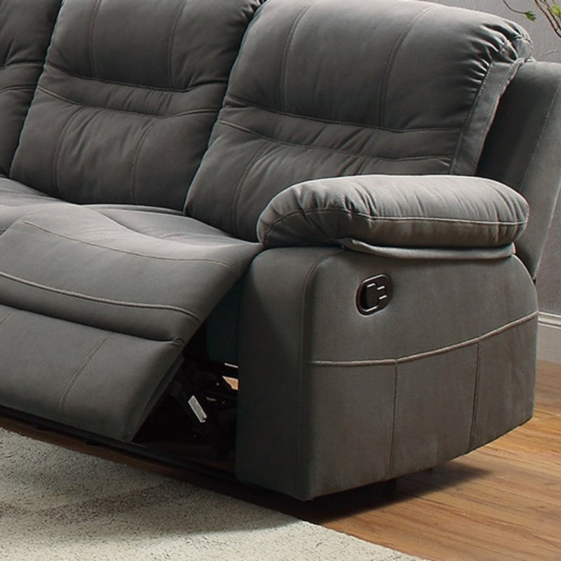 Fauteuil inclinable en similicuir respirant ardoise Contemporary Motion 1Pc