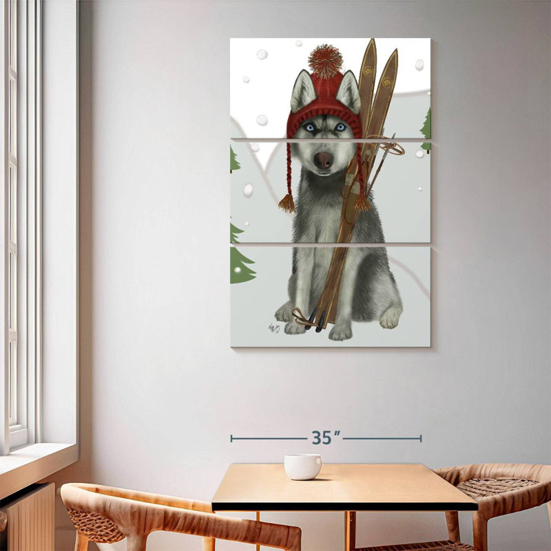 Husky Brampt skiant, H 65 po x l 42 po