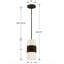 Luminaire tambour suspendu 1 lumière Ellicott-18697676