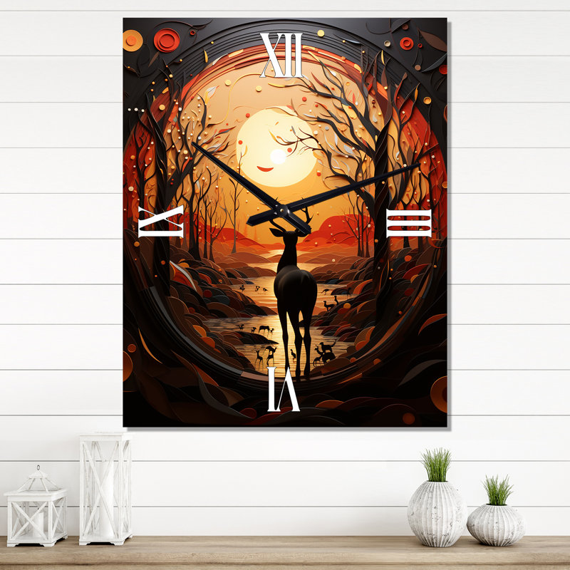 Jaisigh - Horloge murale moderne africaine, H 28 po x l 12 po x P 1 po