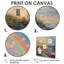 Dovon Coastal Rainbow Over The Fishing Village I - art mural toile arc-en-ciel-1743240186-1743240187-1743240176