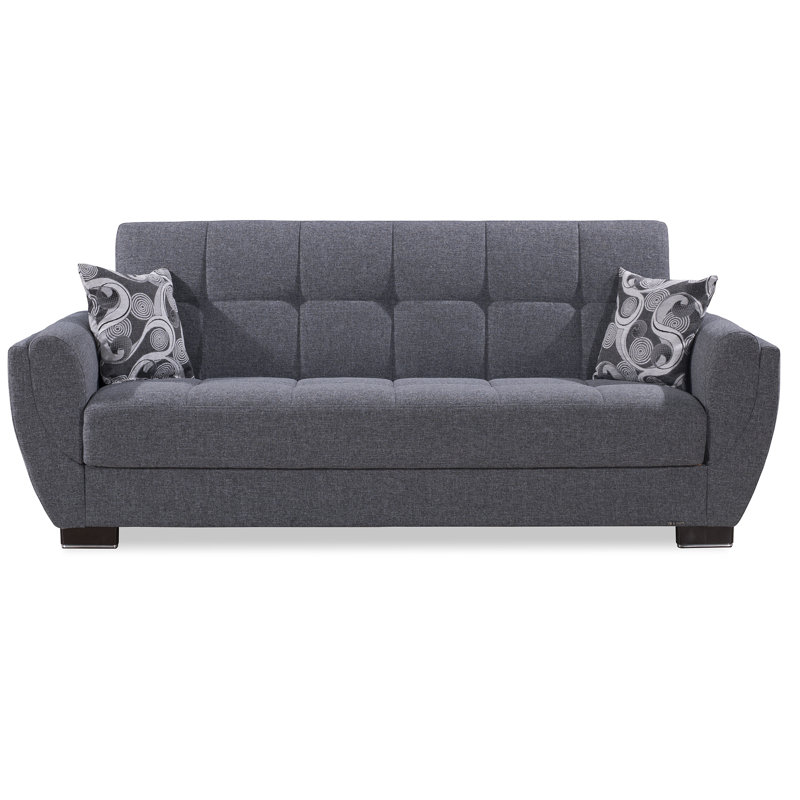 Upholstered 93.5'' Sleeper Sofa, Gray