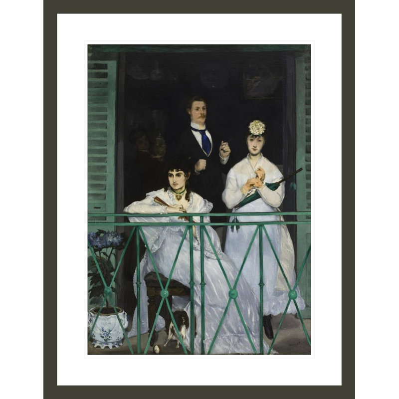Le balcon d'Edward Manet - estampe numérique encadrée, H 29,5 po x l 23,05 po