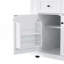 Grand îlot de cuisine de 48 pouces avec rallonge, prise de courant, 5 roulettes et 5 supports latéraux ouverts (tabourets non inclus)-423155626