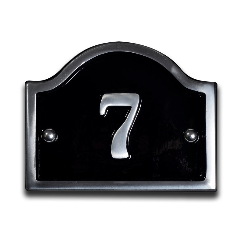 Jaclynn 11.5cm H Reflective Metal House Number, 7