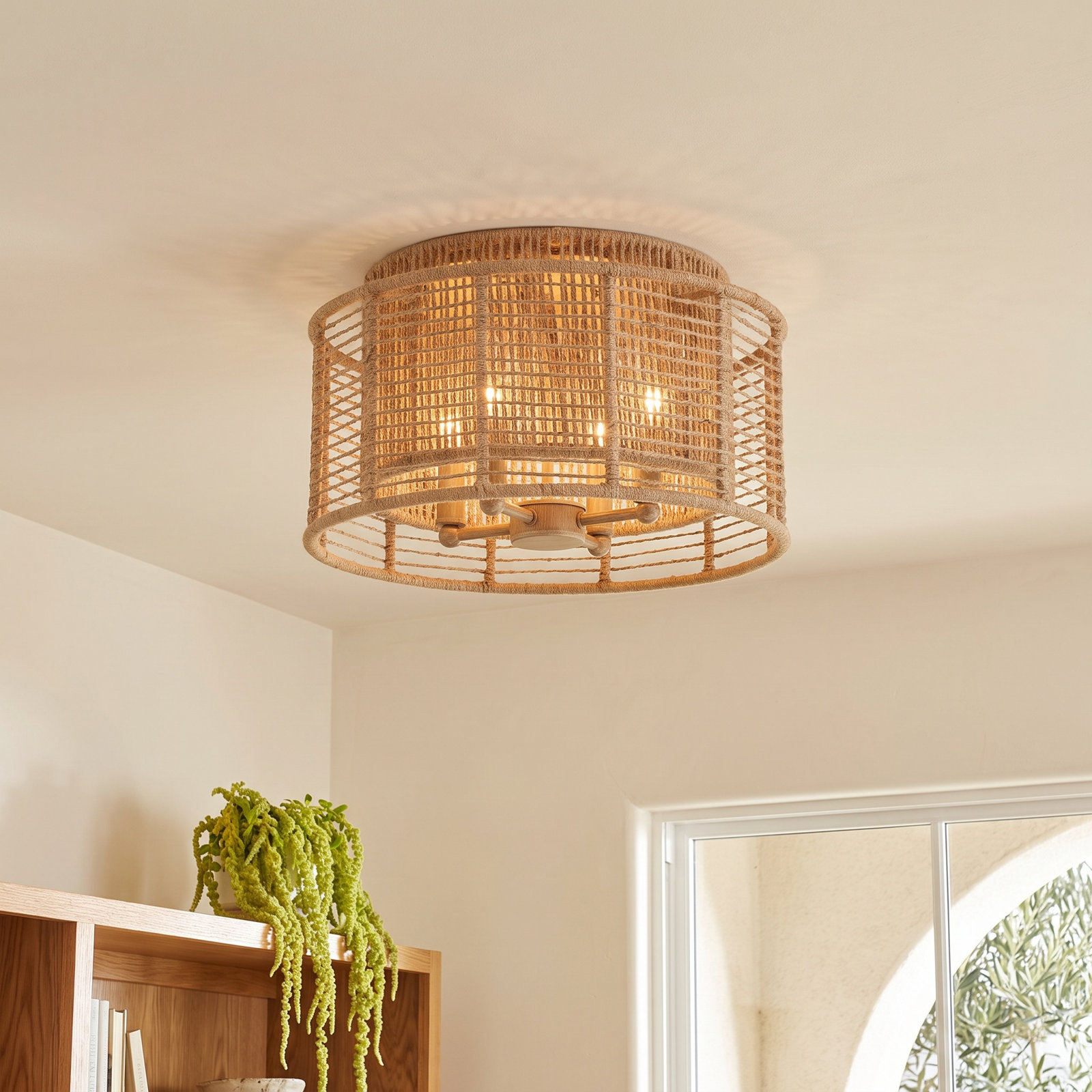 4-Light Burnished Silver Flush Mount