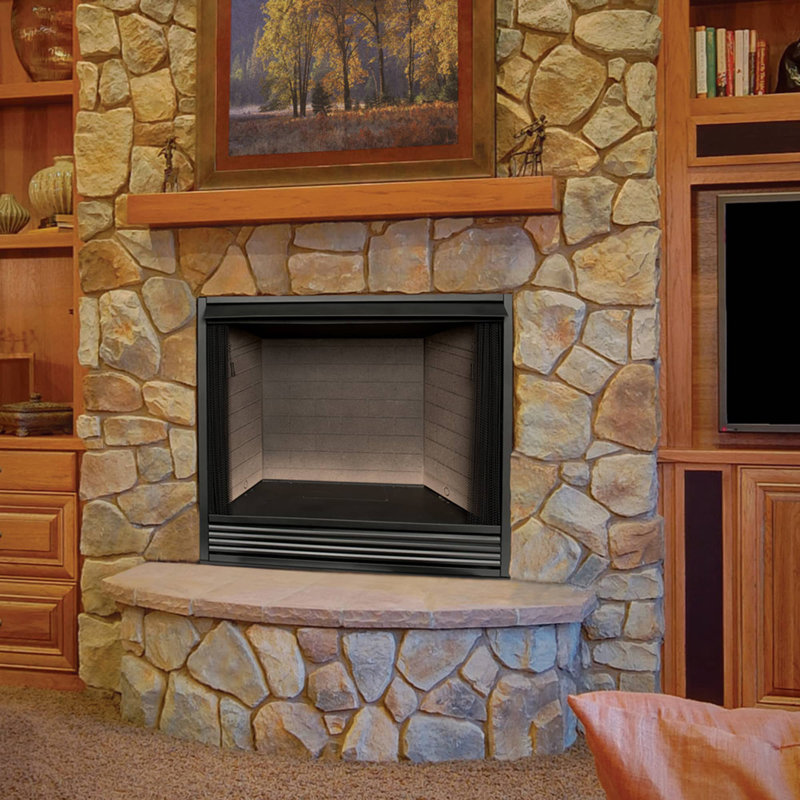 ProCom Universal Ventless Firebox Insert - Zero Clearance Design, 36.8" H x 43" W x 19" D