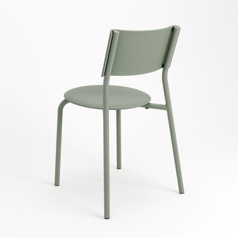 SSD Recycled Plastic Dining Side Chair, Eucalyptus Grey