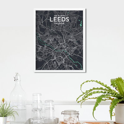 Carte de la ville de Leeds, impression
