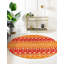 Tapis orange / rouge en polypropylène tissé à la machine Briehn-1615428835