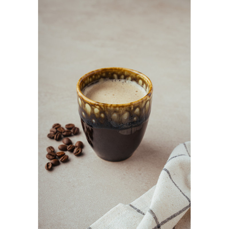 Elegant 6-Piece Ceramic Mug Set, Black, 3.1 x 3.1 x 3.9 inches | 100% Dishwasher and Microwave Safe | Perfect for Coffee, Tea, or Hot Beverages | Stylish Design for Home or Office Use