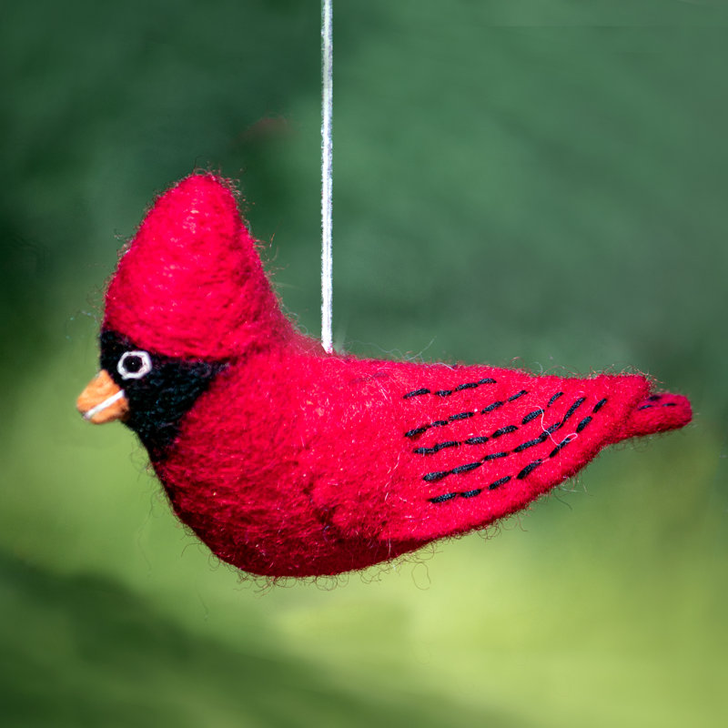 Figurine suspendue cardinal oiseau pour jardin
