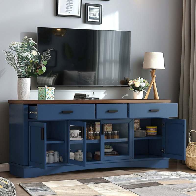 Jinora TV Stand For Tvs Up To 65", Blue