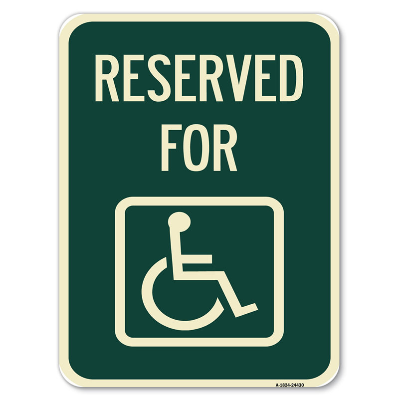 Réservé à (avec symbole accessible) / 24430, H 24 po x l 18 po x p 1 po