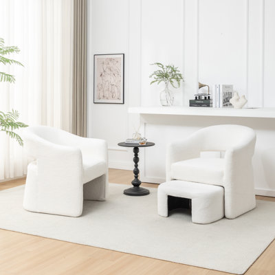 Fauteuil demi-tonneau avec repose-pieds