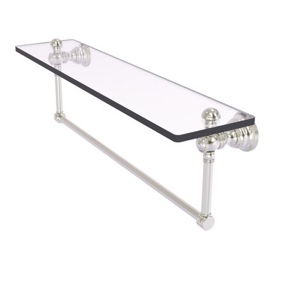 Freyja Glass Accent Shelf with Towel Bar