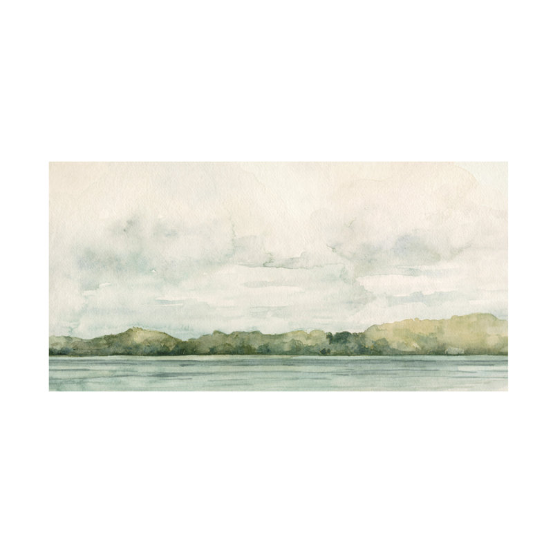 «Riverside Views I On Canvas» par Emma Caroline, art sur toile, H 10 po x l 19 po x P 2 po