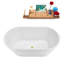 1369.1mm x 744.2mm Soaking Acrylic Bathtub-81616125