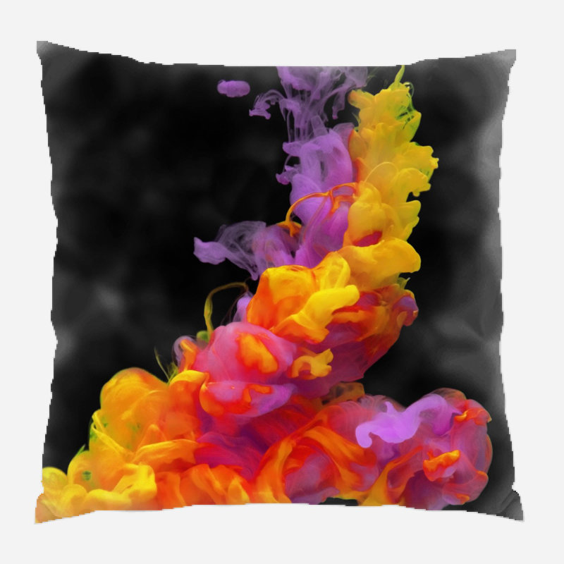 Housse de coussin d'extérieur carré Valentin, Microsuède, Intérieur