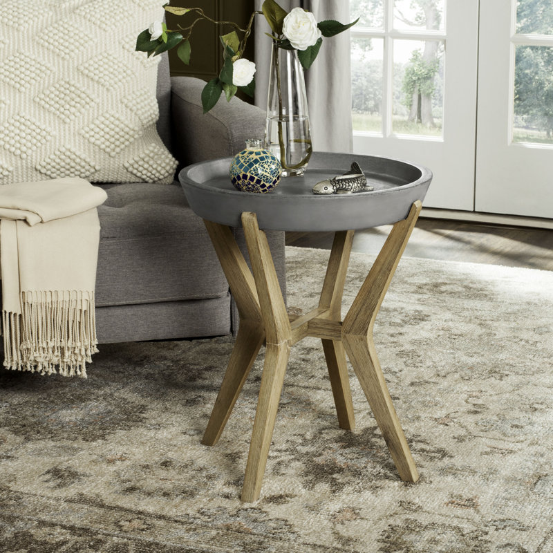Armande Concrete Tray Top End Table