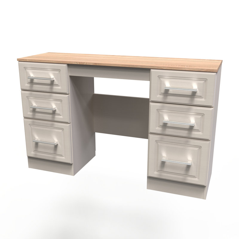 Fully Assembled St. George Dressing Table, Kashmir Ash/Modern Oak