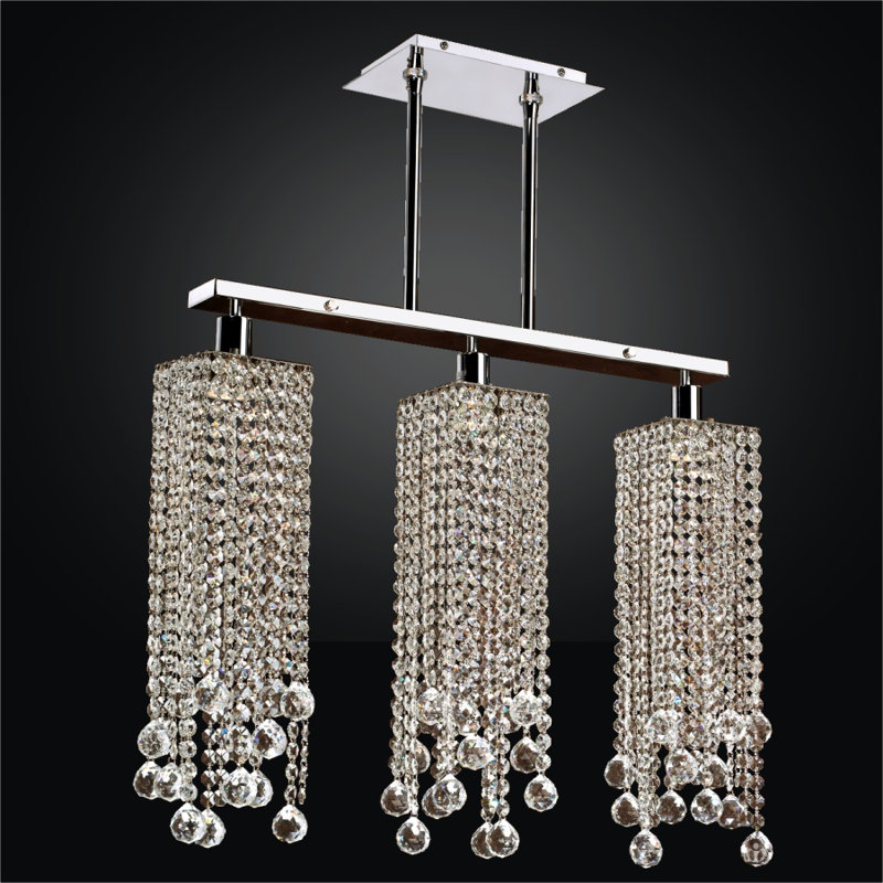 Knott 3 - Light Polished Chrome Kitchen Island Pendant