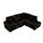 Black Corduroy Sectional Sofa-1041547264