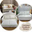 Canapé-lit en chenille minimaliste blanc moderne 99,21 po avec coussins-108203773