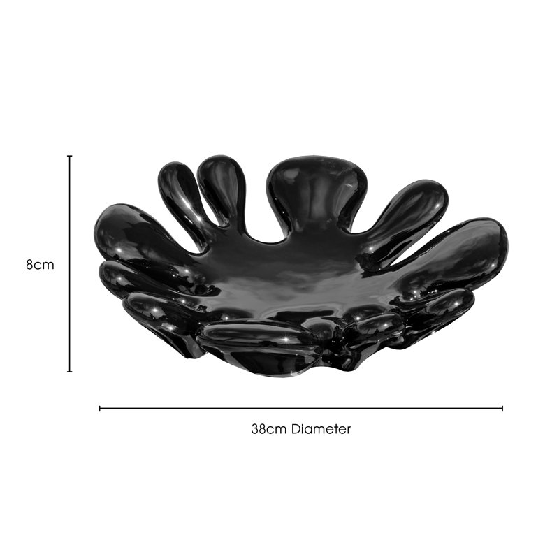 Sawyers Ceramic Decorative Bowl 1, Black