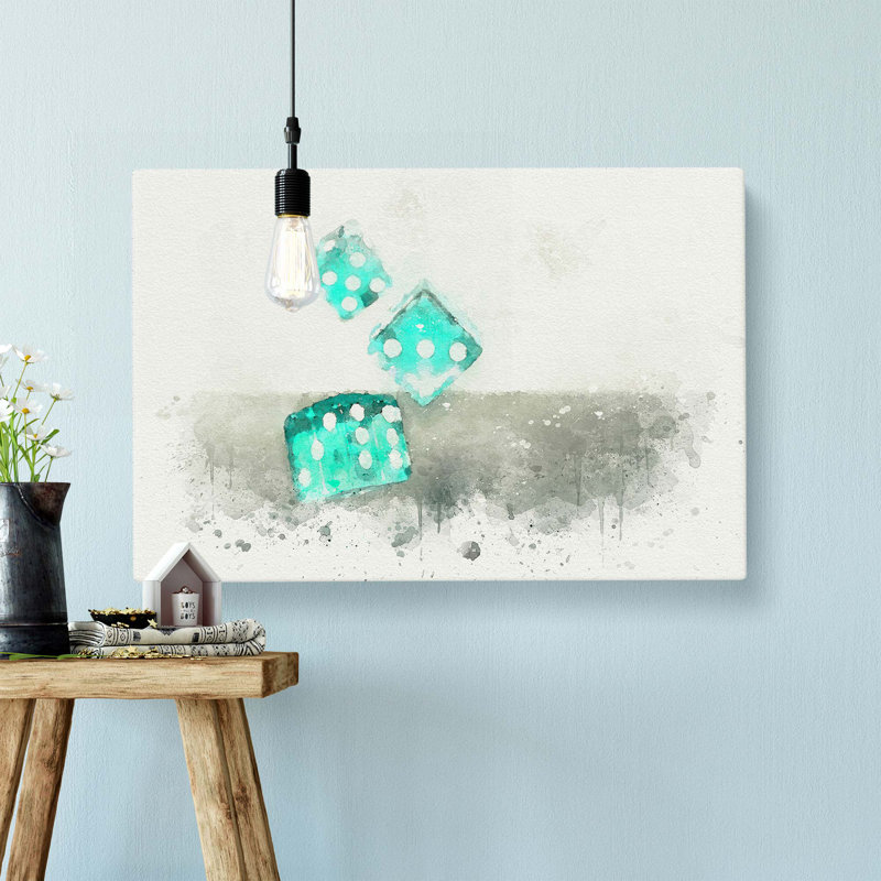 Roll Of The Dice In Abstract - Wrapped Canvas, 35cm H x 50cm W x 3cm D