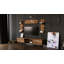 Meuble télé moderne de couleur brun uni 71,0 po x 17,7 po x 15,7 po | Panneau de particules 100% mélamine de qualité E1, épaisseur: 0,6 pouce | Assemblage facile avec le système Minifix, élégant et fonctionnel pour le salon et les espaces de diver