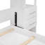 Lit escamotable blanc pleine grandeur avec tablettes, tiroirs et éclairage DEL-1203473790