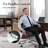 Genuine Leather Executive Chair, Mid-Back Ergonomic Swivel Office Chair, High Back Desk Chair with Polished Aluminum Alloy Base, Adjustable Height-1153214970