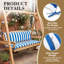 108x45 cm Garden Bench Cushion with Back for 2 Seater-427449635