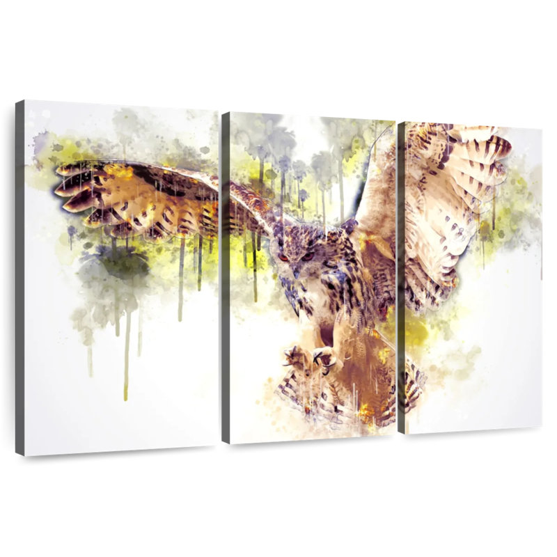 Brampt Owl Flying, 20" H x 33" W