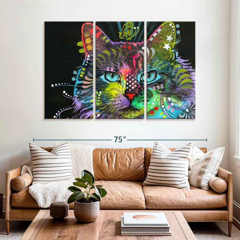 Brampt Blue Stare, 42" H x 65" W