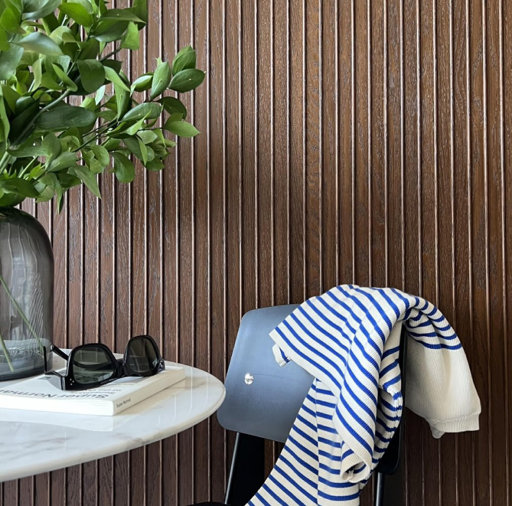 TIMELINE Fluted Solid Oak Classic Bead 5” X 72” Real Wood Slat Wall Paneling - 6 brds Timeline Wood