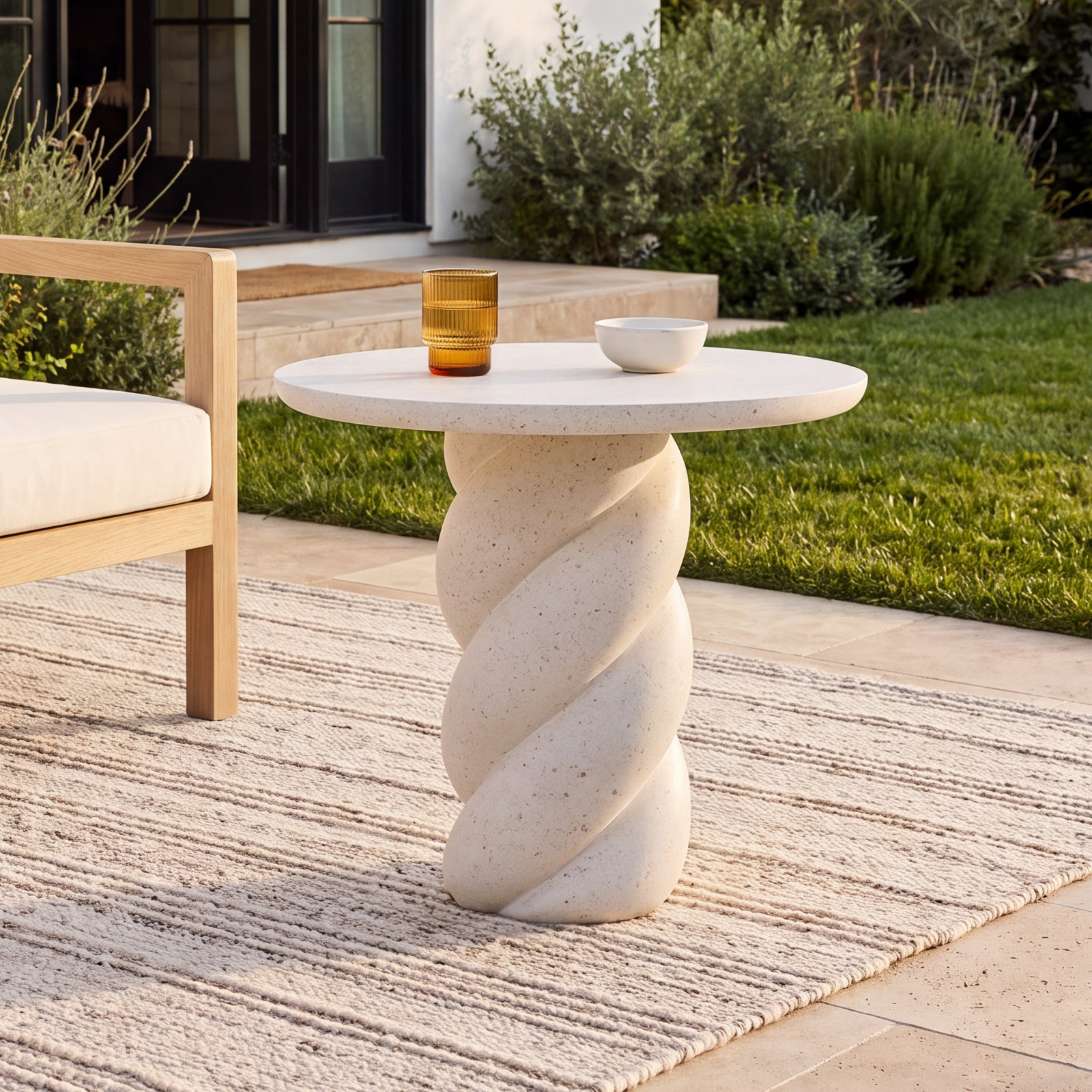 Lenny 35.25'' Concrete Outdoor Bistro Table