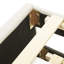 Lit plateforme simple tapissier avec lit gigogne et 3 tiroirs, lin beige 3 tiroirs