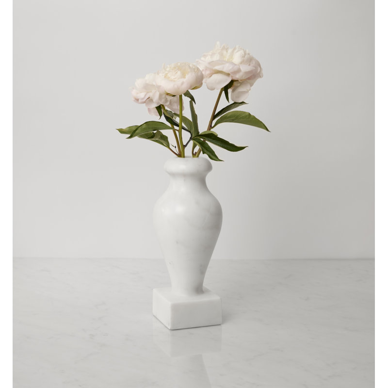Vara Marble Table Vase, White