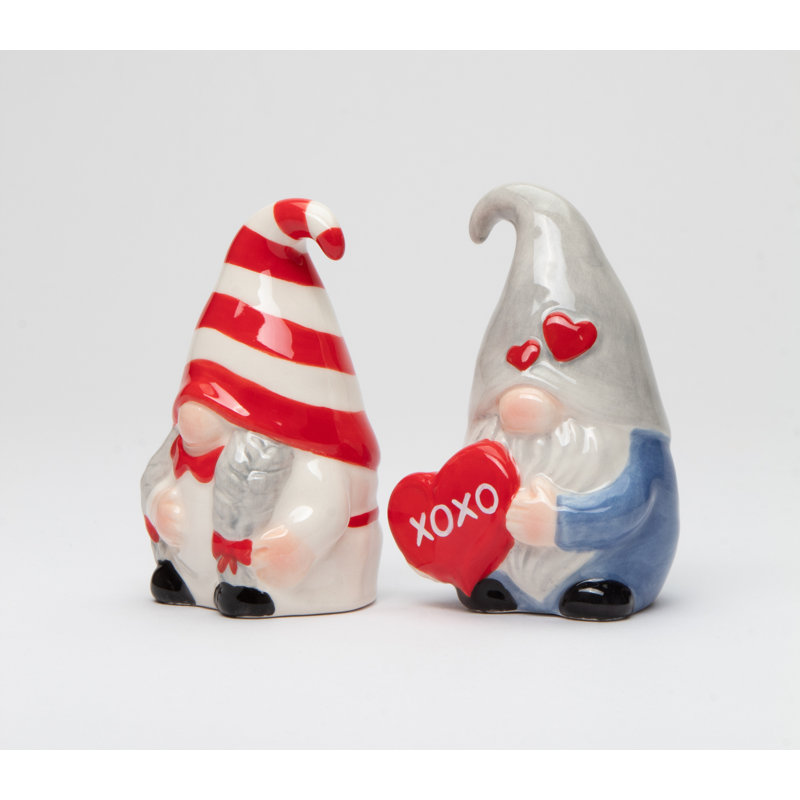 Ensemble salière et poivrière Valentine's Heart Gnome