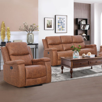 Ensemble de salon inclinable en similicuir Chesa (2 pièces)