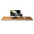 Burlywood Rectangular Solid Wood Floating Desk-885842631